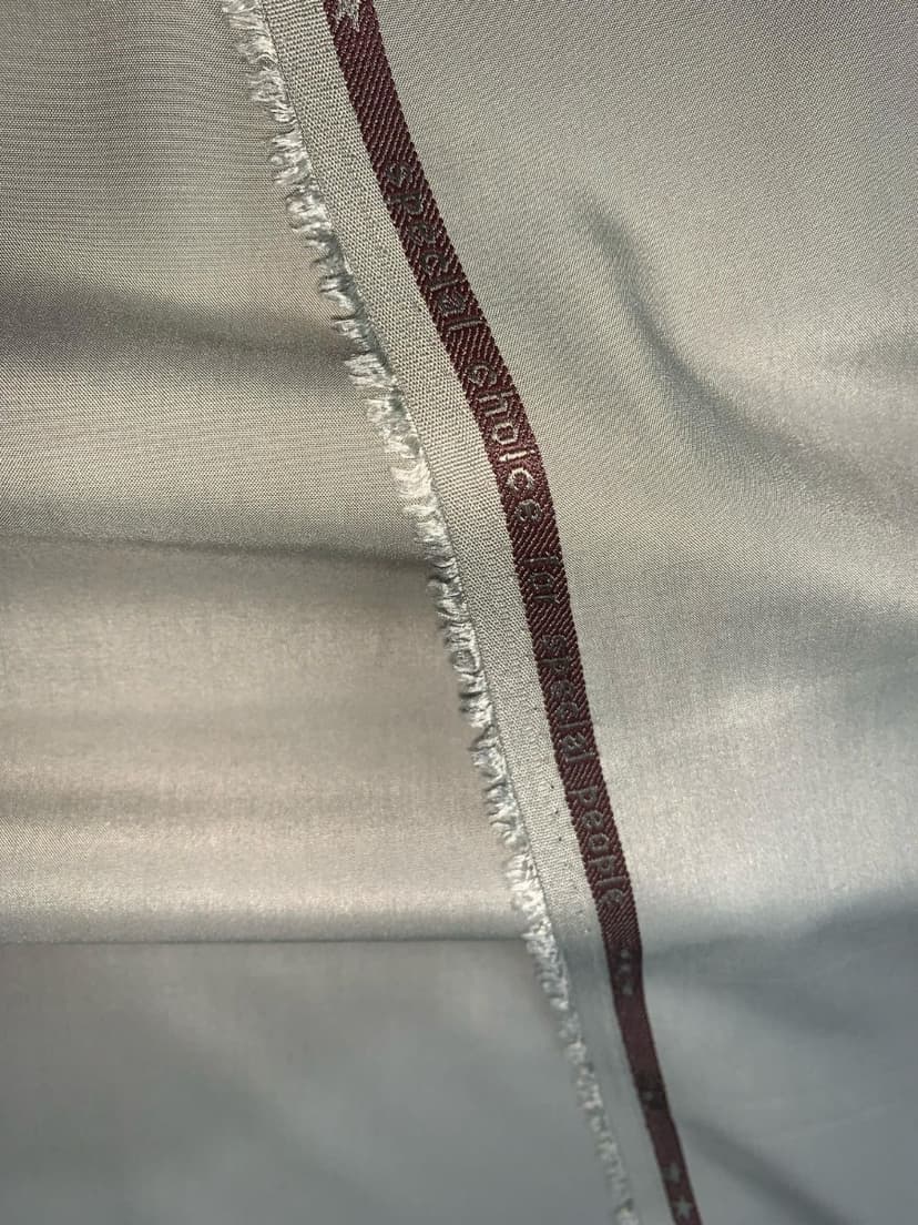 Premium Light Grayish White Summer Unstitched Fabric